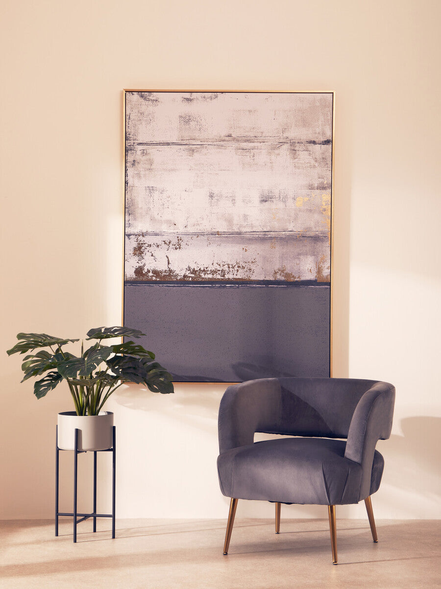 Larissa Grey Velvet Curved Accent Chair - image 6