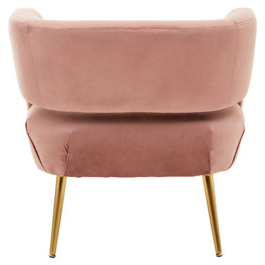 Larissa Pink Velvet Curved Accent Chair - image 7