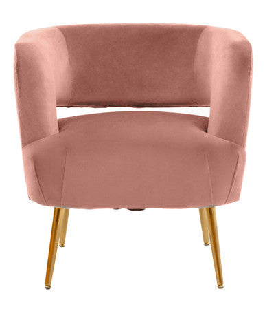 Larissa Pink Velvet Curved Accent Chair - image 6