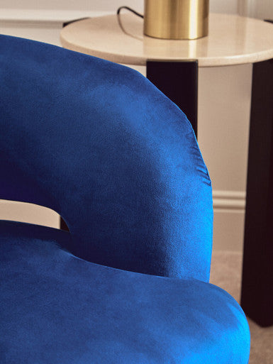 Larissa Blue Velvet Chair
