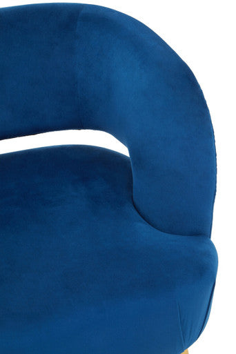Larissa Blue Velvet Chair