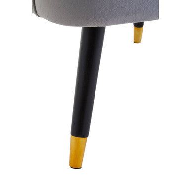 Loretta Grey Velvet Cut Out Back Chair