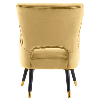 Loretta Pistachio Velvet Chair With Black Wood Legs