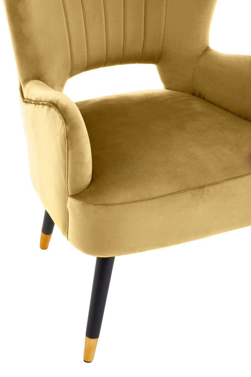 Loretta Pistachio Velvet Chair With Black Wood Legs - Image 6