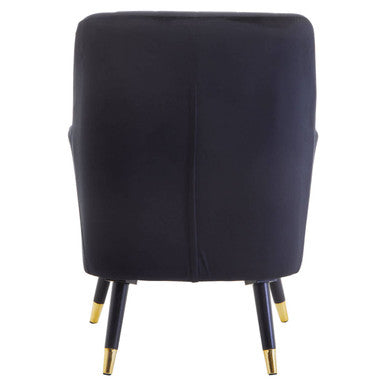 Loretta Black Velvet Accent Chair - image 4
