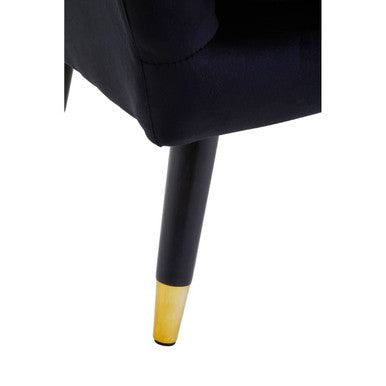 Loretta Black Velvet Accent Chair - image 8