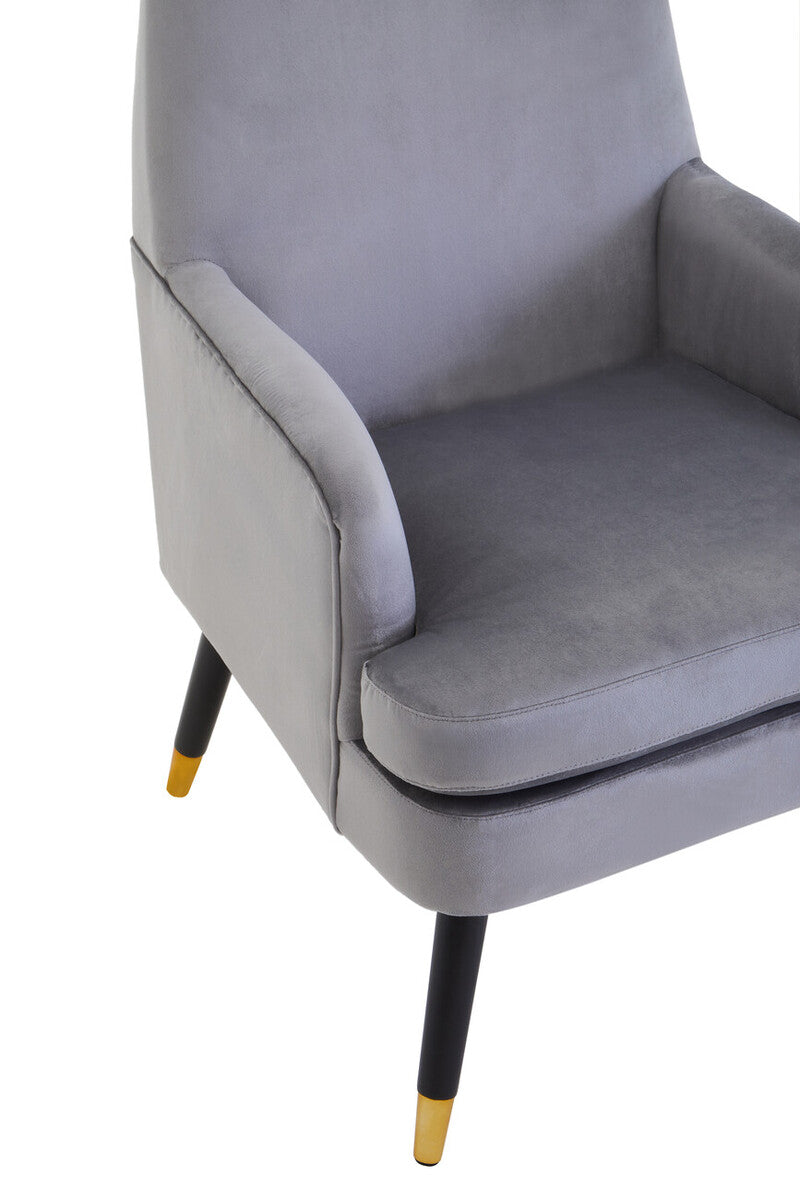 Loretta Mink Velvet Accent Chair