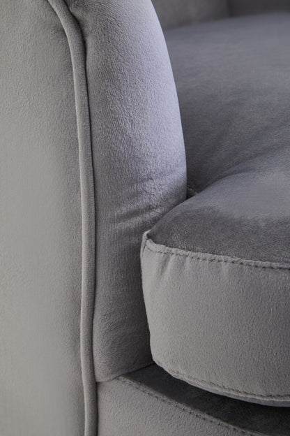 Loretta Mink Velvet Accent Chair