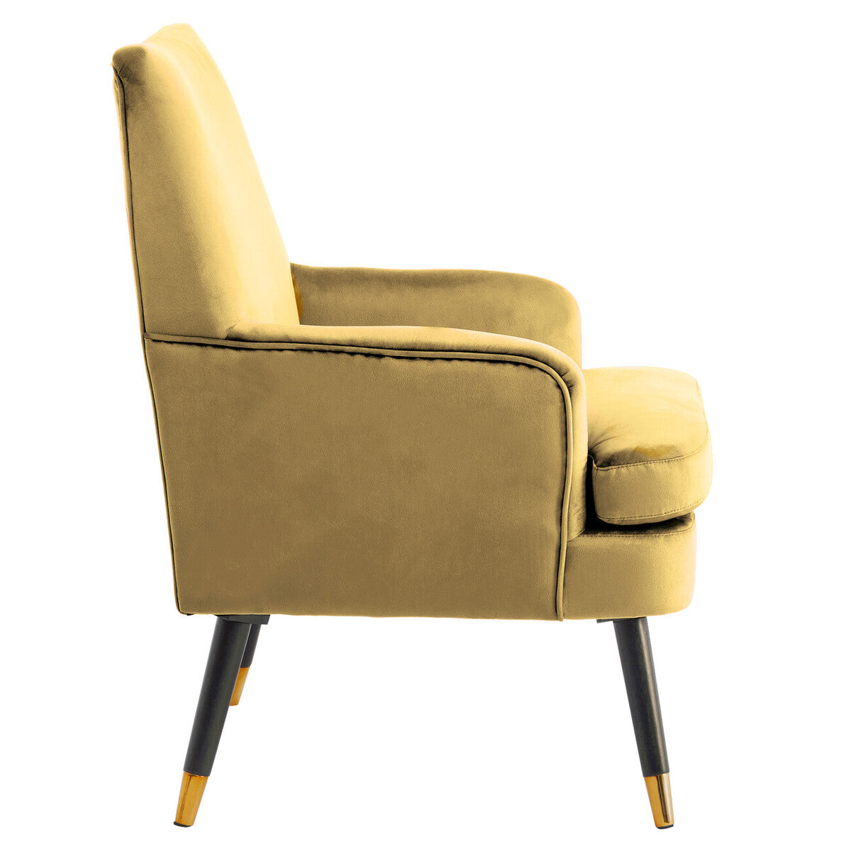 Loretta Pistachio Velvet Armchair With Black Wood Legs