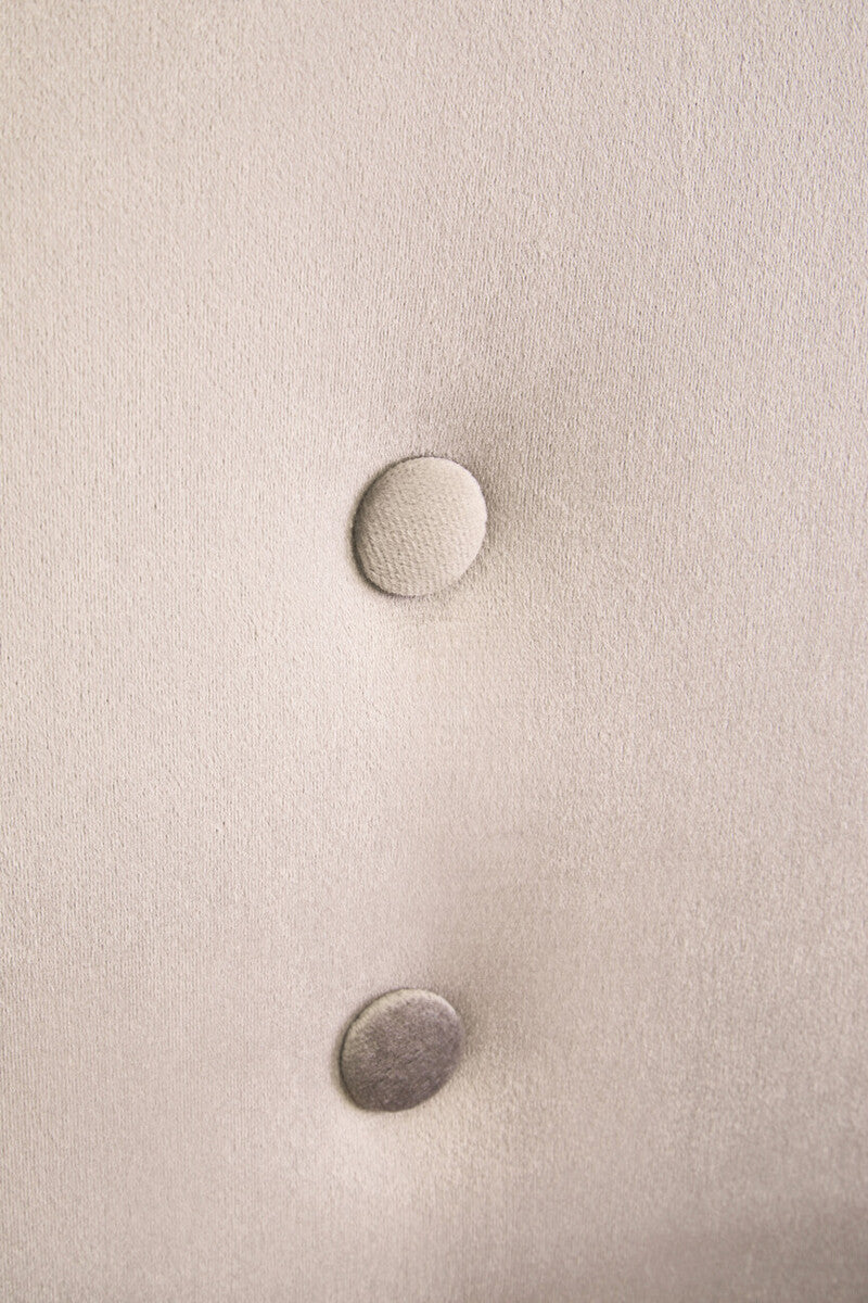 Loretta Stone Velvet Chair With Black Wood And Gold Finish Legs