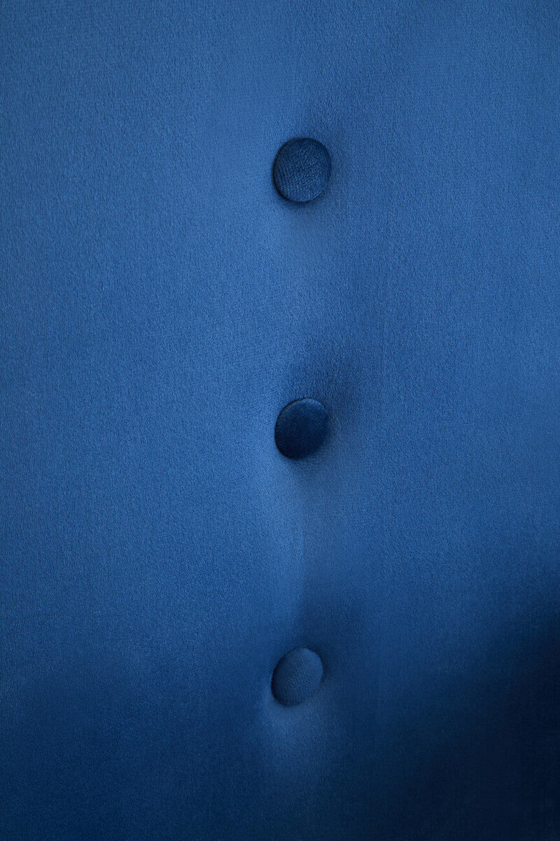 Loretta Midnight Blue Velvet Button Detail Chair