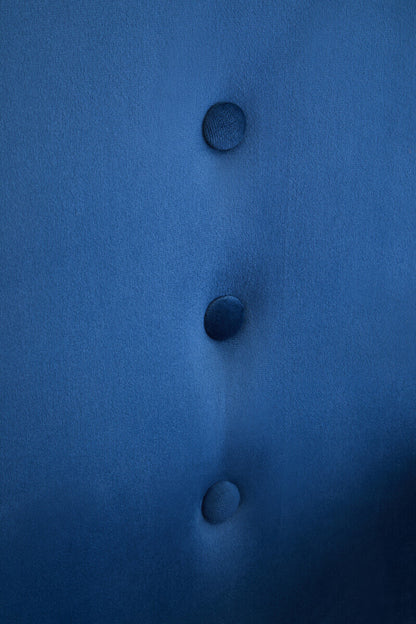 Loretta Midnight Blue Velvet Button Detail Chair