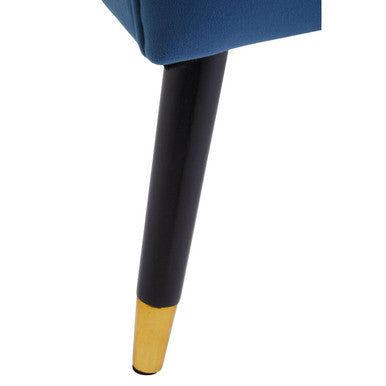 Loretta Midnight Blue Velvet Button Detail Chair