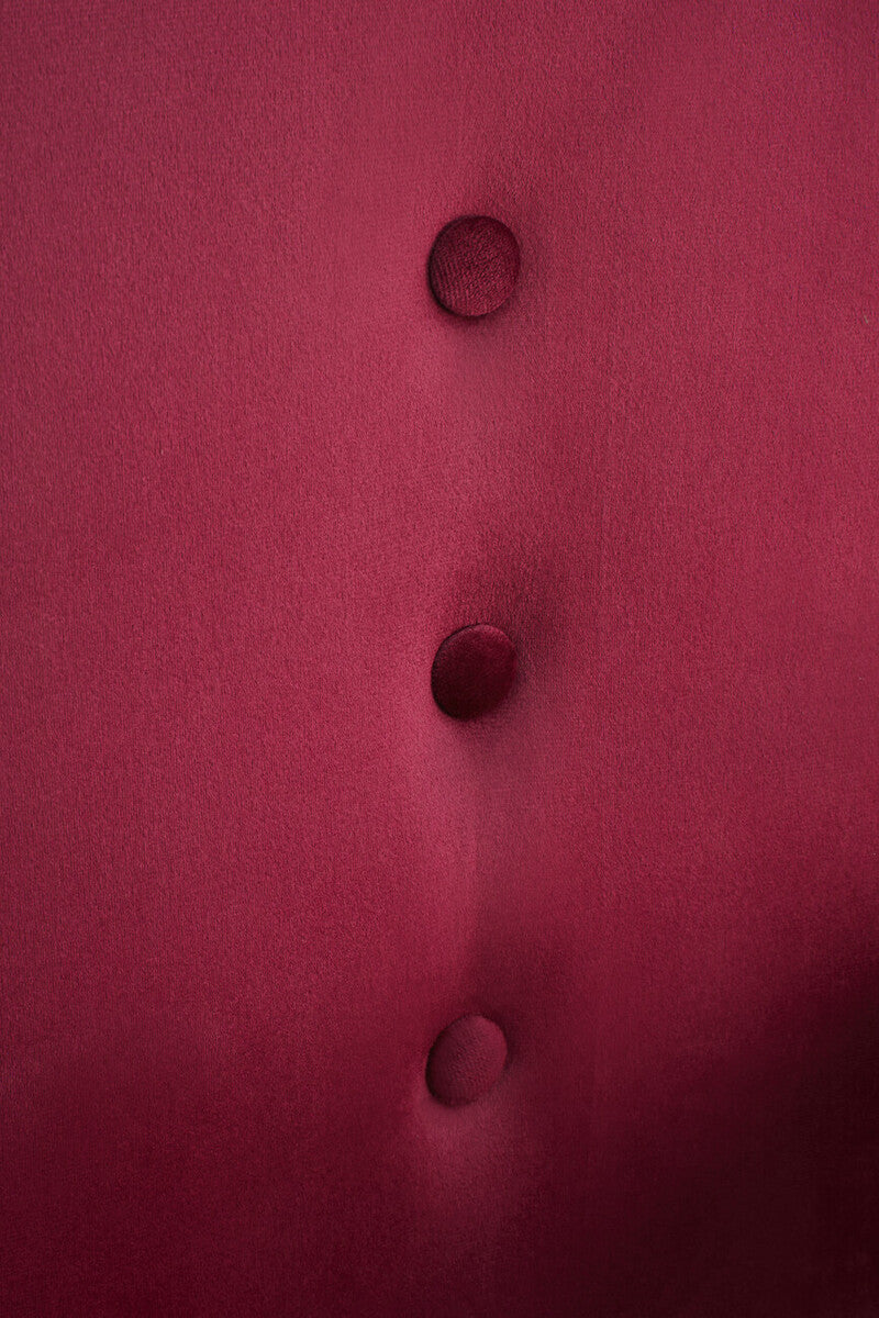 Loretta Wine Velvet Chair With Black Wood And Gold Finish Legs