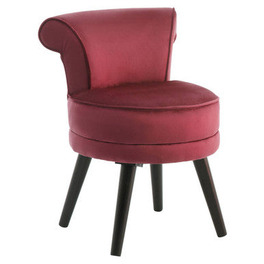 Kids Loretta Wine Velvet Chair