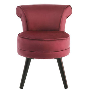 Kids Loretta Wine Velvet Chair