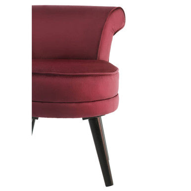 Kids Loretta Wine Velvet Chair