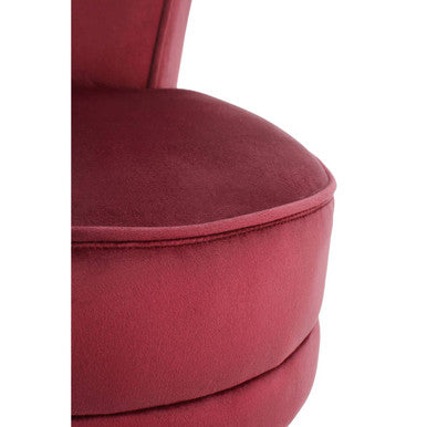 Kids Loretta Wine Velvet Chair
