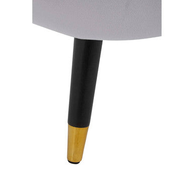 Loretta Grey Velvet Shell Accent Chair