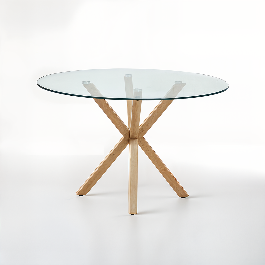 Salford Dining Table With Ash Wood Effect Metal Legs
