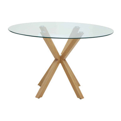 Salford Dining Table With Ash Wood Effect Metal Legs