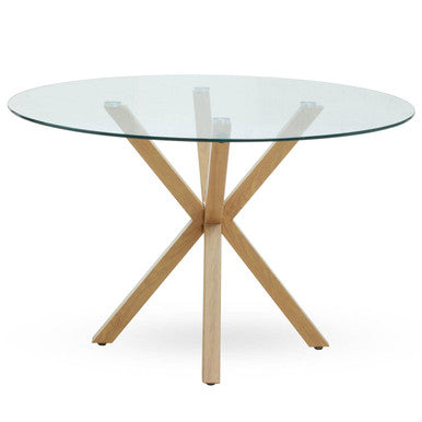 Salford Dining Table With Ash Wood Effect Metal Legs