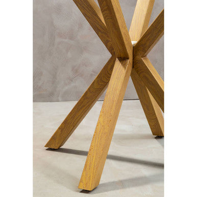 Salford Dining Table With Ash Wood Effect Metal Legs