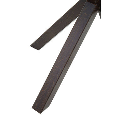 Salford Round Dining Table With Black Wood Effect Metal Legs