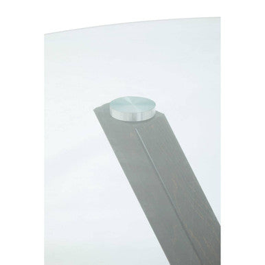 Salford Round Dining Table With Black Wood Effect Metal Legs