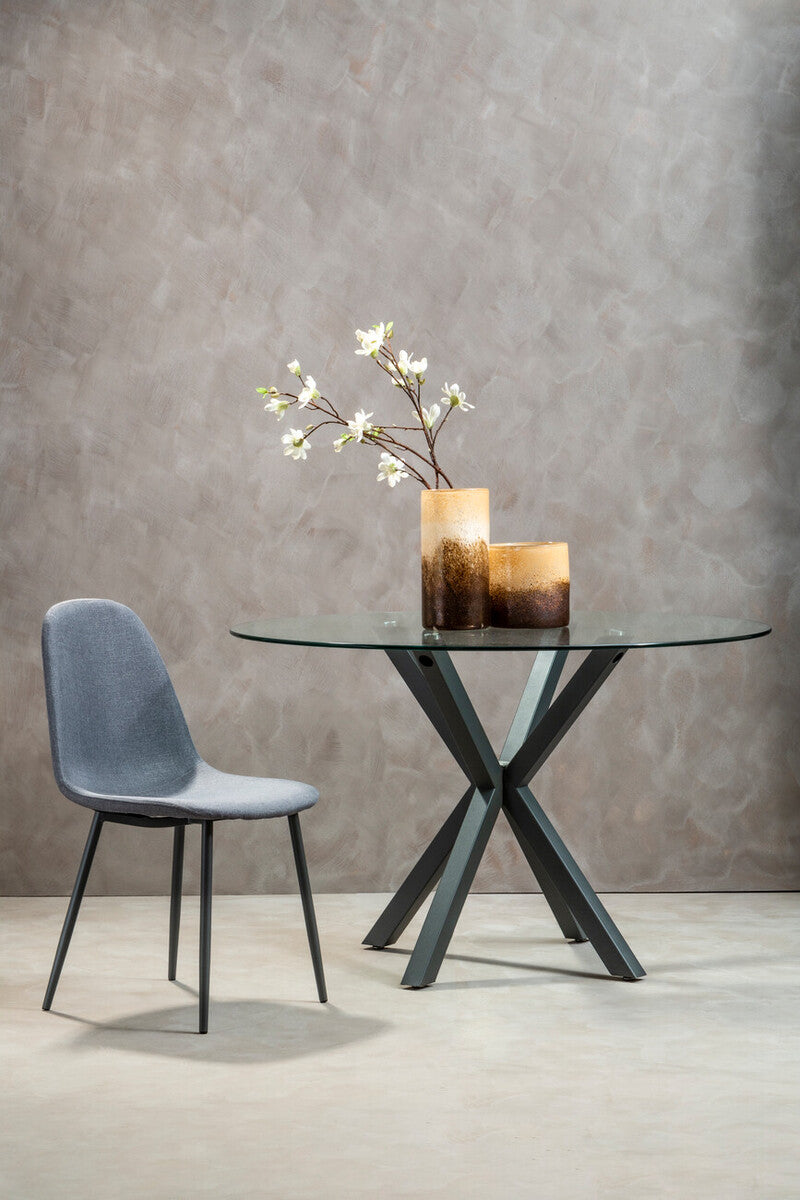 Salford Dining Table With Grey Metal Legs