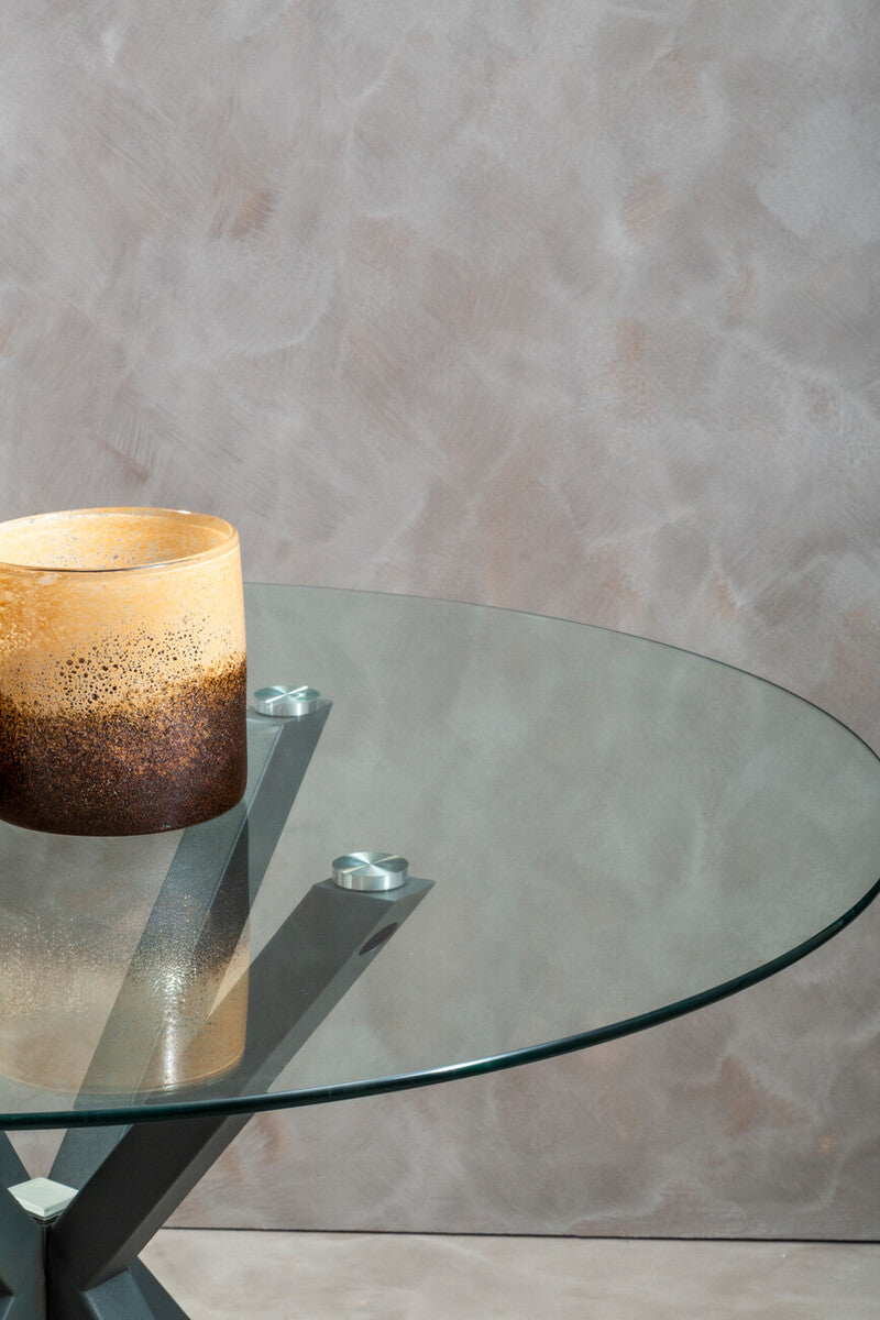 Salford Dining Table With Grey Metal Legs