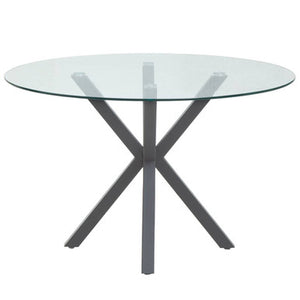 Salford Round Dining Table With Grey Metal Legs
