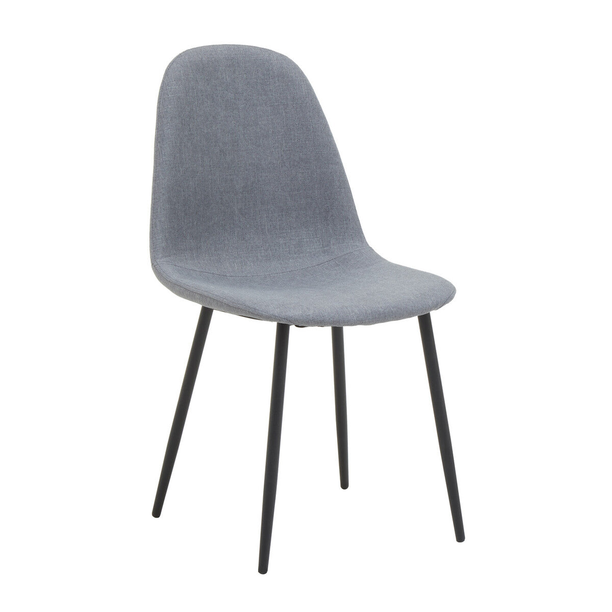 Salford Grey Fabric Dining Chair with Black Legs