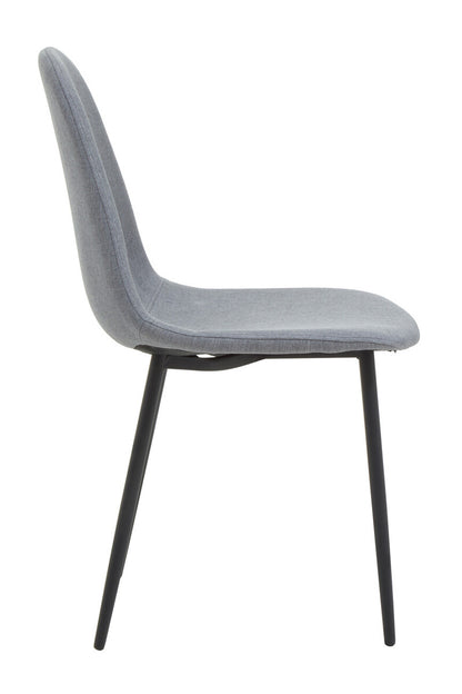 Salford Grey Fabric Dining Chair with Black Legs