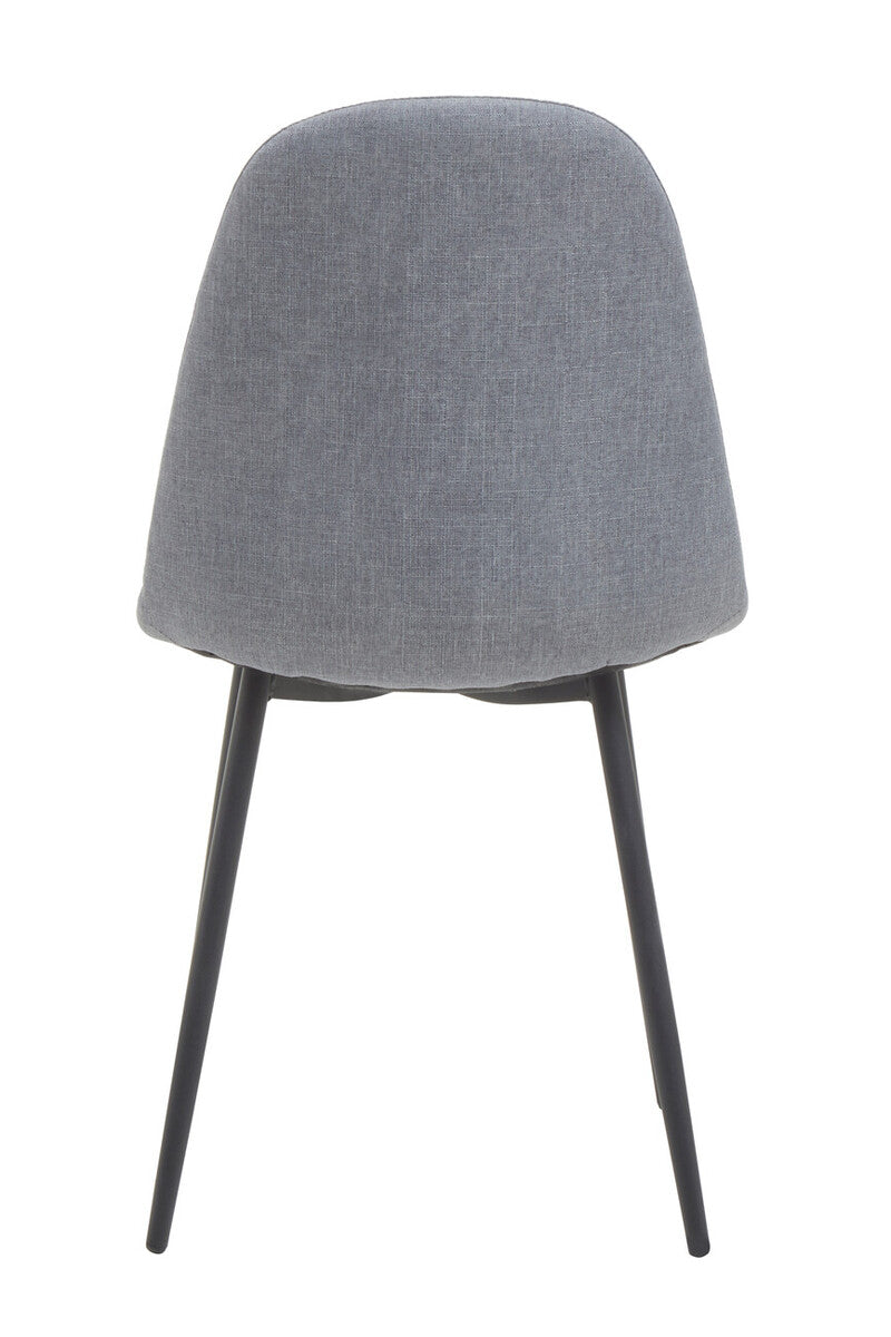 Salford Grey Fabric Dining Chair with Black Legs