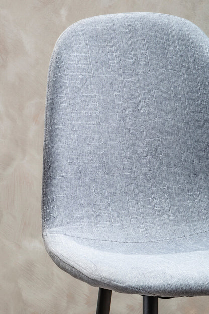 Salford Grey Fabric Dining Chair with Black Legs