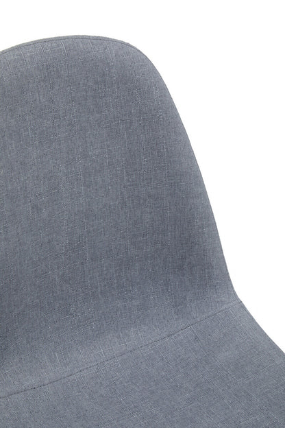 Salford Grey Fabric Dining Chair with Black Legs
