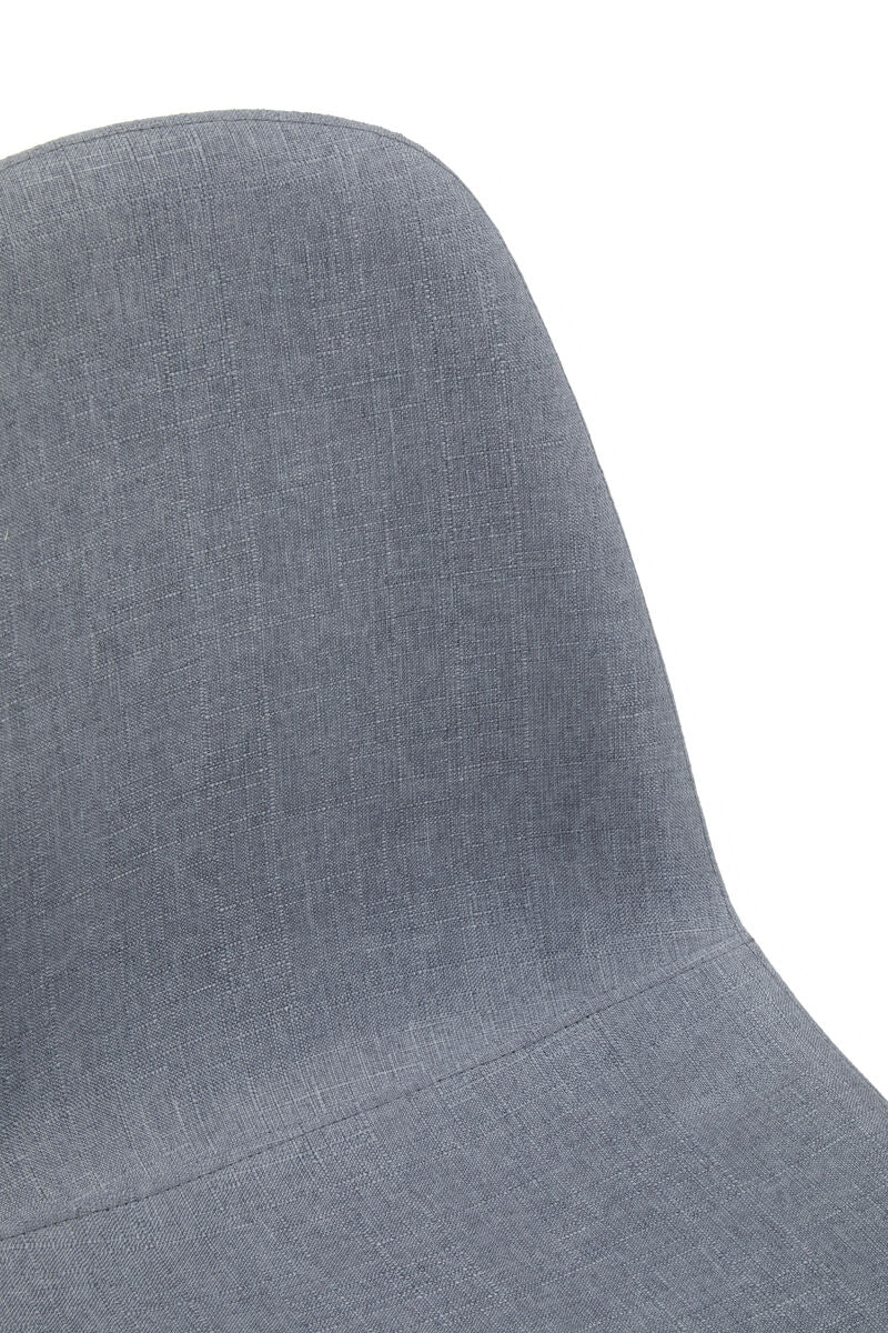 Salford Grey Fabric Dining Chair with Black Legs