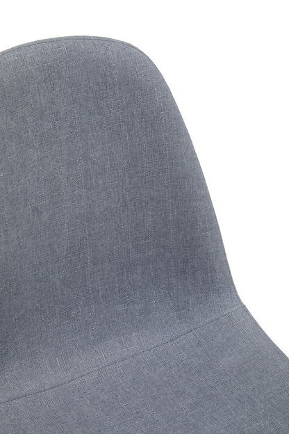 Salford Grey Fabric Dining Chair with Black Legs