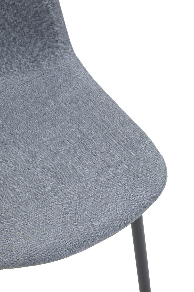 Salford Grey Fabric Dining Chair with Black Legs