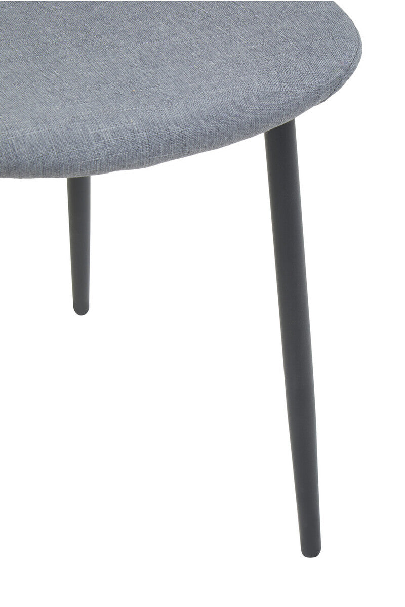 Salford Grey Fabric Dining Chair with Black Legs
