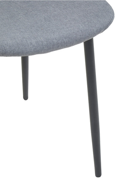 Salford Grey Fabric Dining Chair with Black Legs