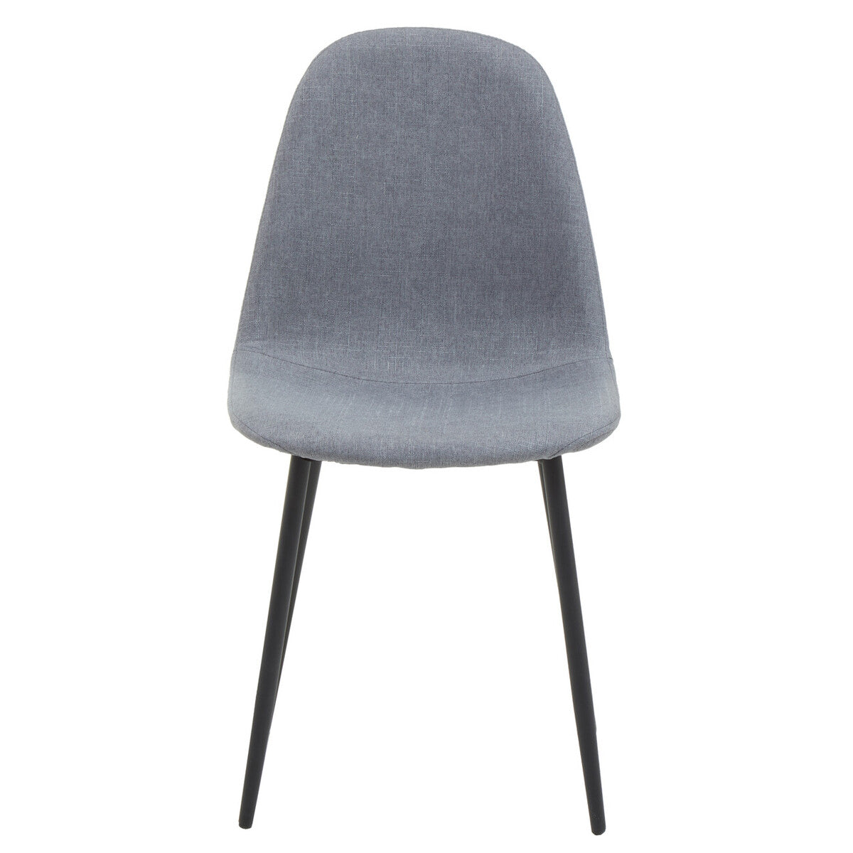 Salford Grey Fabric Dining Chair with Black Legs