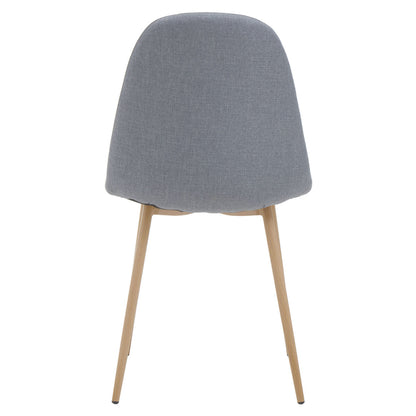 Salford Grey Fabric Dining Chair With Wood Effect Legs