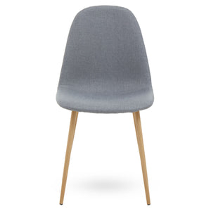 Salford Grey Dining Chair With Wood Effect Legs