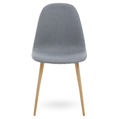 Salford Grey Fabric Dining Chair With Wood Effect Legs