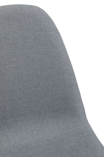 Salford Grey Fabric Dining Chair With Wood Effect Legs