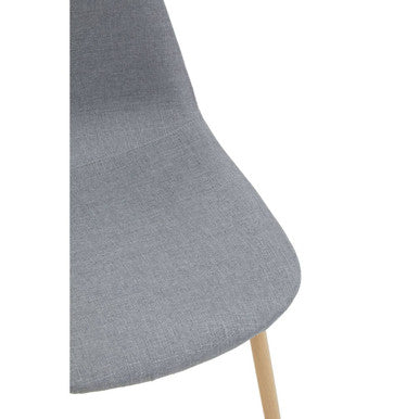 Salford Grey Dining Chair With Wood Effect Legs