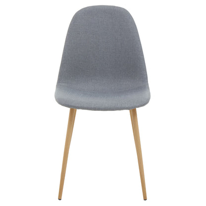 Salford Grey Fabric Dining Chair With Wood Effect Legs