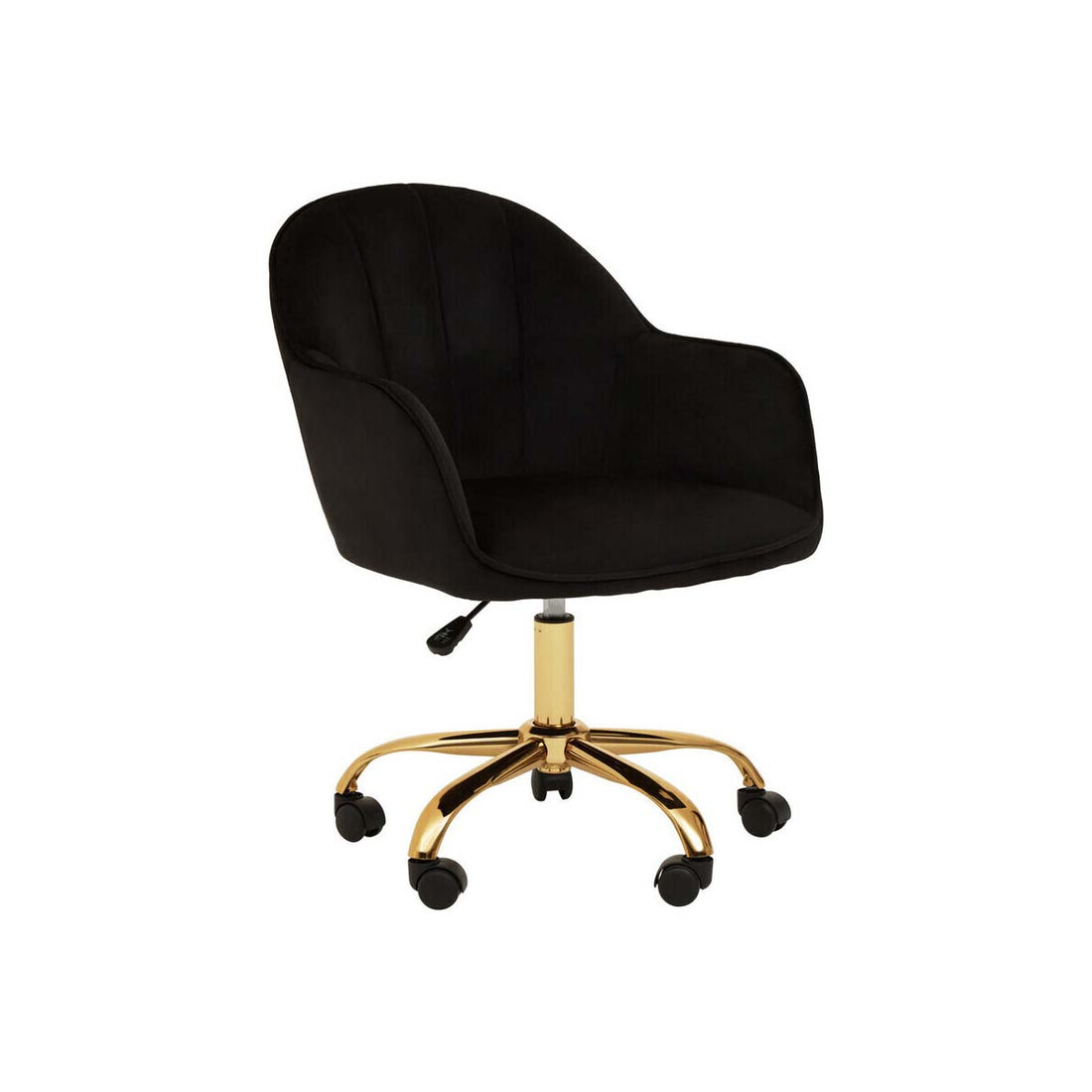 Brent Black Velvet And Gold Base Home Office Chair